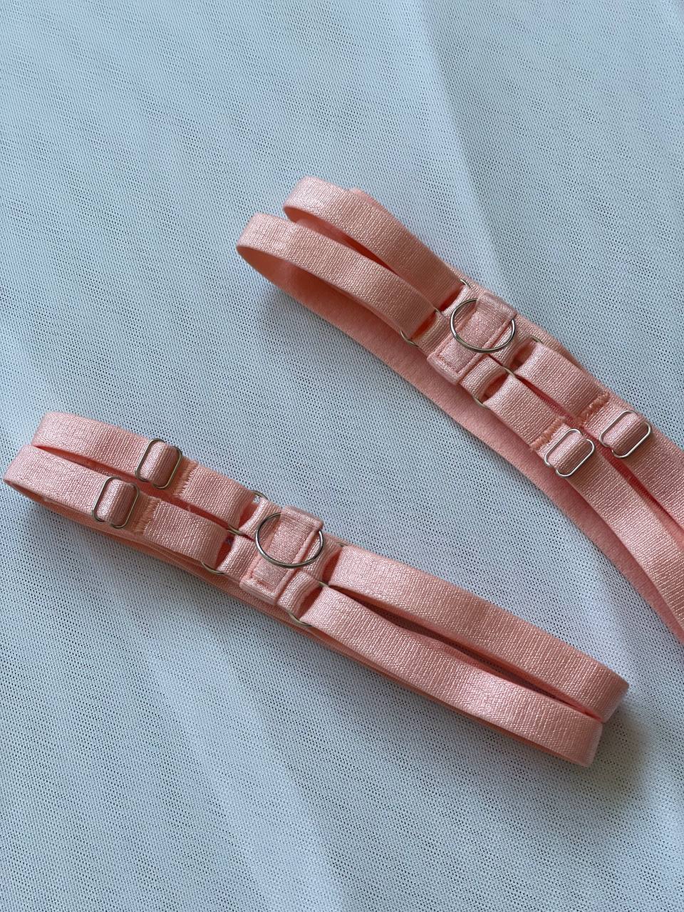 Pink double-strapped garter